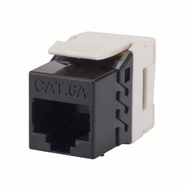 Picture of Slimline Cat6A UTP jack. Colour Black