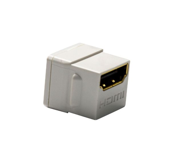 Picture of HDMI 2.0 Keystone Coupler Length 19.2mm Gold Plated White