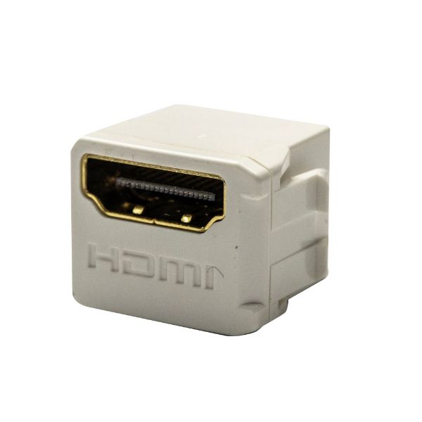 Picture of HDMI 2.0 Keystone Coupler Length 19.2mm Gold Plated White