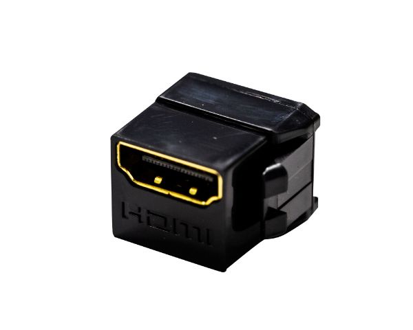 Picture of HDMI 2.0 Keystone Coupler Length 19.2mm Gold Plated Black