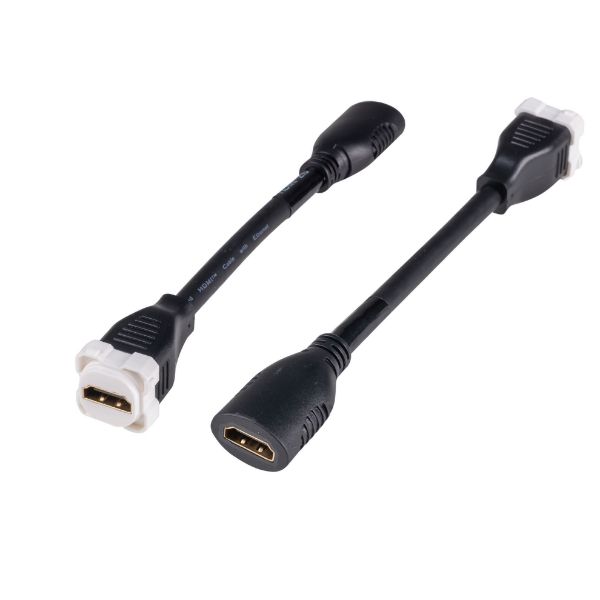 Picture of 150mm HDMI Adapter Pigtail High-Speed w/ Ethernet Rated Colour WHITE