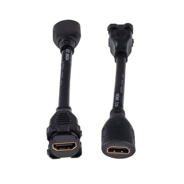 Picture of 150mm HDMI Adapter Pigtail High-Speed w/ Ethernet Rated Colour BLACK