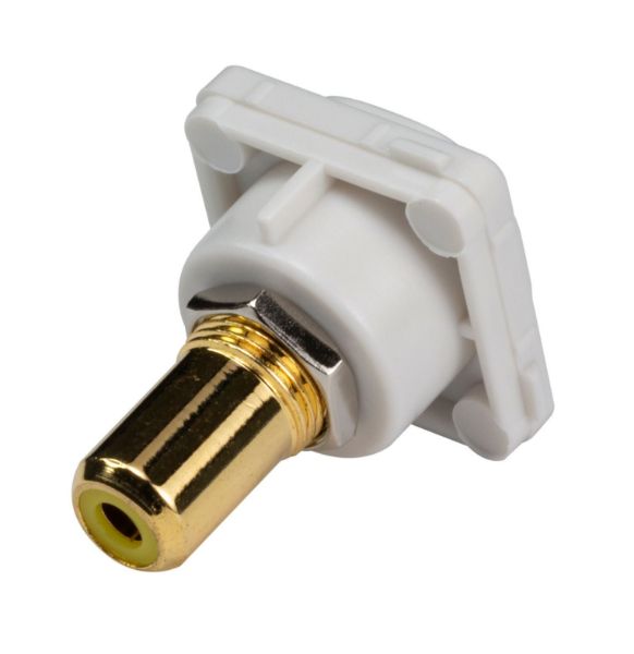 Picture of Yellow RCA to RCA Jack. Gold Plated