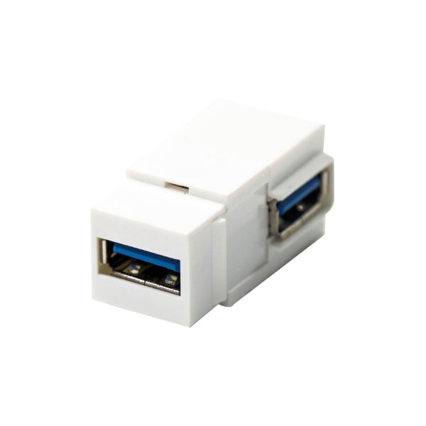 Picture of USB 3.0 Keystone Jack USB-A Female to Right Angled USB-A Female Connector