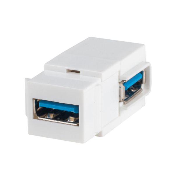 Picture of USB 3.0 Keystone Jack USB-A Female to Right Angled USB-A Female Connector
