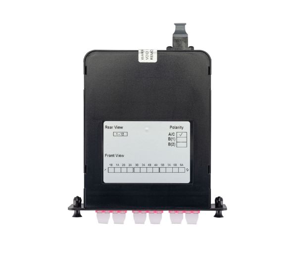 Picture of MPO OM4 3 Port LC Quad Multimode 12 Fibre Cassette Dual Polarity A/C