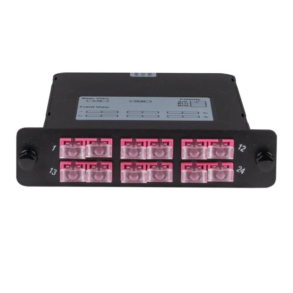 Picture of MPO OM4 6 Port SC Duplex Multimode 12 Fibre Cassette Dual Polarity A/C