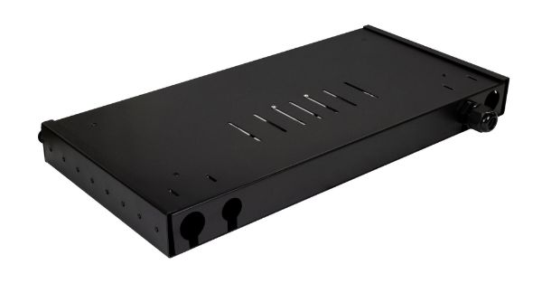 Picture of 19'' 1U Fibre Tray 12C LC SM Fully Loaded 12x LC Elite OS2 Pigtails 6x LC Duplex Blue