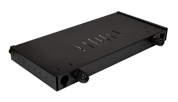 Picture of 19'' 1U Fibre Tray 24C LC SM Fully Loaded 24x LC Elite OS2 Pigtails 12x LC Duplex Blue