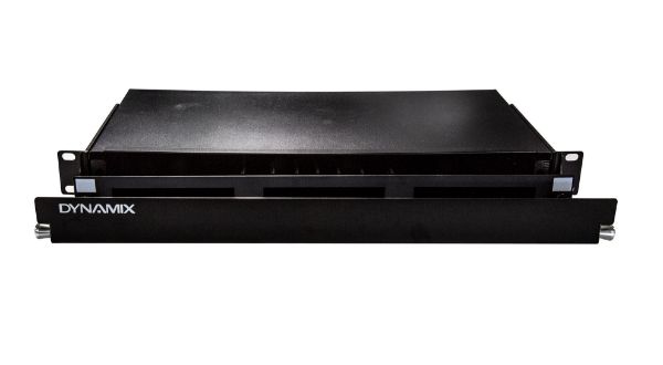 Picture of 19'' 1U Fibre Patch Panel 3 Slot Metal Sliding Drawer Black Supplied w/ 2x 24 Port