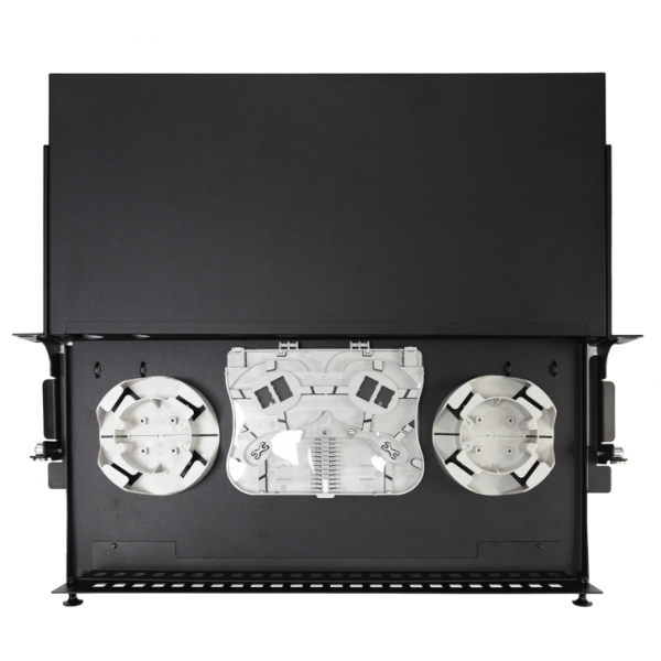 Picture of 19'' 1U Fibre Patch Panel Unloaded 24 Port LC Duplex Ball Bearing Sliding Drawer