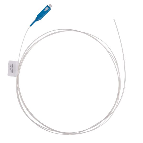 Picture of 2M SC Pigtail G657A1 OS1/OS2 Compliant single white 900um Singlemode Fbre Tight Buff LSZ