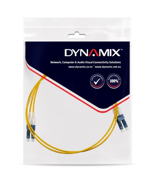 Picture of 10M 9u LC/LC Duplex Single Mod G657A1 OS1/OS2 Compliant Bend Insensitive Fibre Ld Yell LSZH