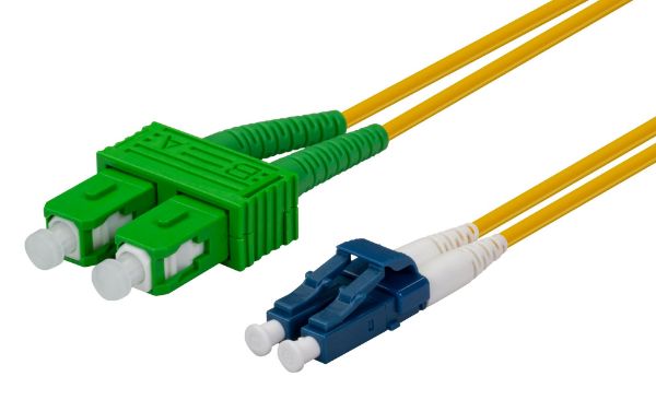 Picture of 5M SCAPC/LC SIngle mode G657A1 OS1/OS2 Compliant Duplex Fibre Lead LSZH Yellow