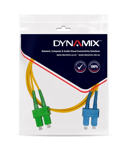 Picture of 2M SCAPC/SC Single mode G657A1 OS1/OS2 Compliant Bend Duplex Fibre Lead LSZH Yellow