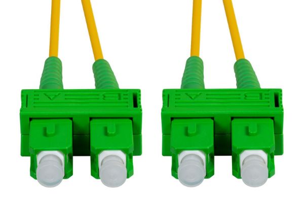 Picture of 5M 9u SC APC/SC Duplex Single G657A1 OS1/OS2 Compliant Bend Insensitive Fibre Ld Yell LSZH