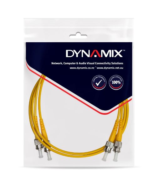 Picture of 3M 9u ST/ST Duplex Single Mode G657A1 OS1/OS2 Compliant Bend Insensitive Fibre Ld Yell LSZH