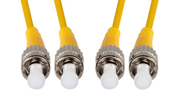 Picture of 5M 9u ST/ST Duplex Single Mode G657A1 OS1/OS2 Compliant Bend Insensitive Fibre Ld Yell LSZH
