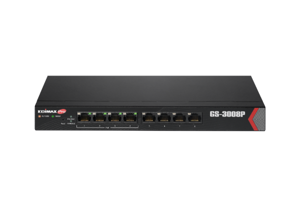 Picture of 8 Port Gigabit Web Managed Switch w/ 4 PoE+ Ports.