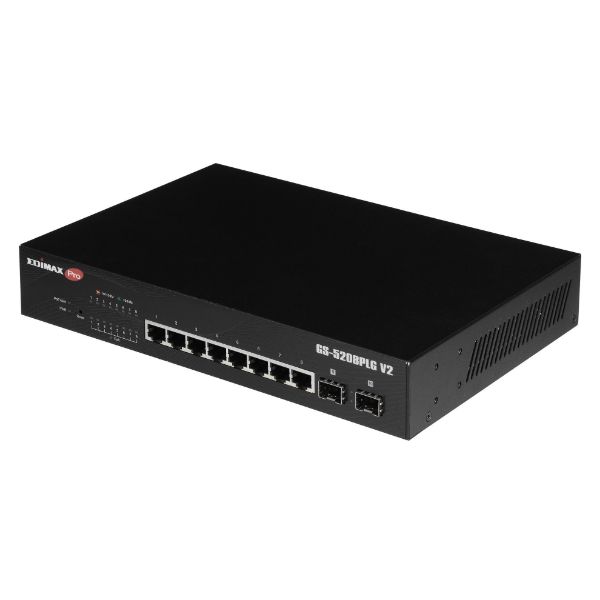 Picture of 10 Port Gigabit Long Range PoE+ Web Smart Switch 2 SFP Ports