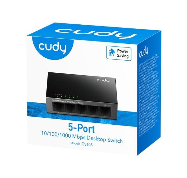 Picture of 5-Port Gigabit Unmanaged Desktop Switch in Plastic Case 5x 10/100/1000M RJ45 Ports