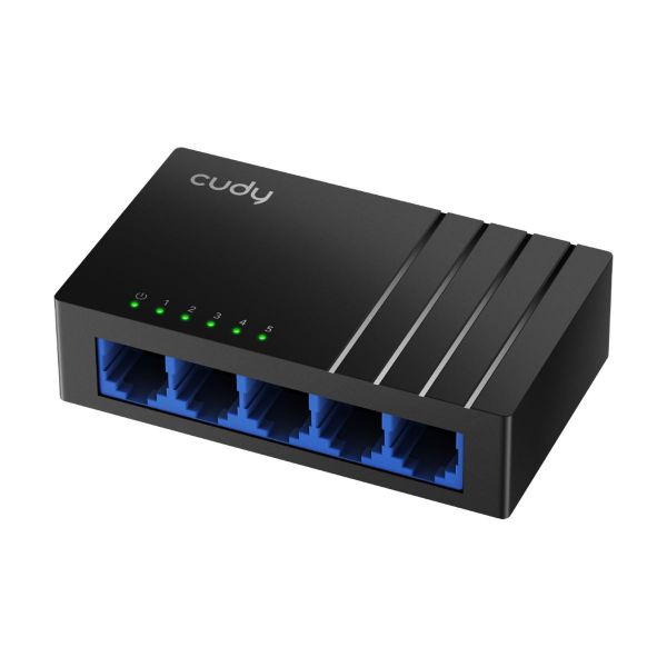Picture of 5-Port Gigabit Unmanaged Desktop Switch in Plastic Case 5x 10/100/1000M RJ45 Ports