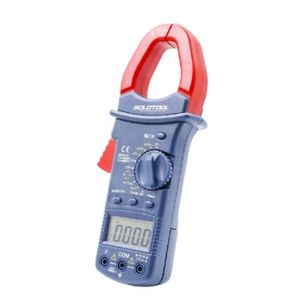 Picture of Rugged Clamp Meter Tester. Shock Resistant Plastic Case Overload Protection LED