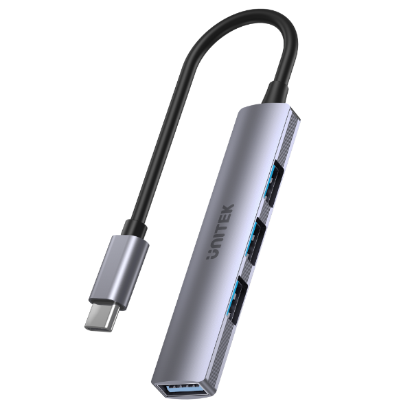 Picture of 4-in-1 USB Multi-port Ultra Slim Hub w/ USB-C Connector. 1x USB3.0 Port & 3x USB2.0