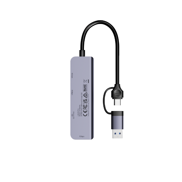Picture of 5-in-1 5Gbps USB Multi-Port Hub w/ USB-C/A Connector. 3x USB-A Ports & SD Card.