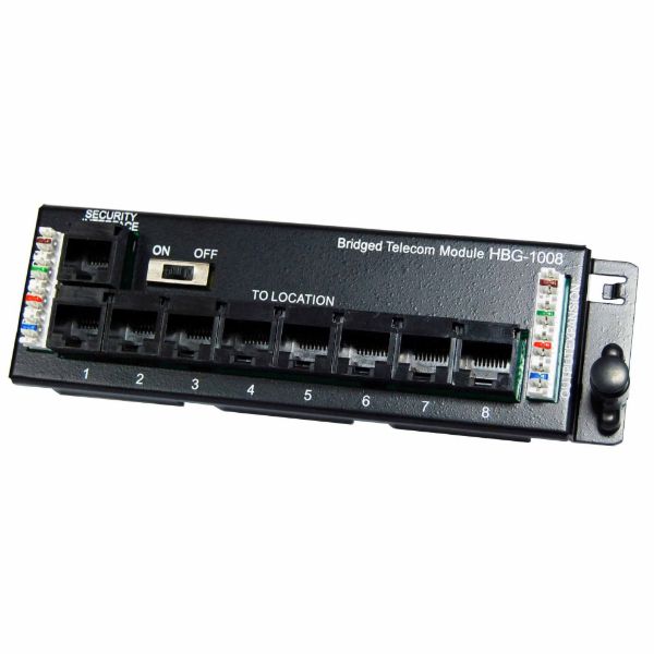 Picture of 8 Port Telco Distribution Module w/ RJ31 Security Port. 2x IDC Port 8x RJ45 Port