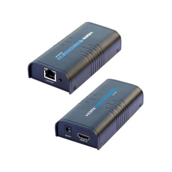 Picture of HDMI 1.3 Extender over IP Cat5E/6 Network Cable Kit. Transmitter & Receiver.