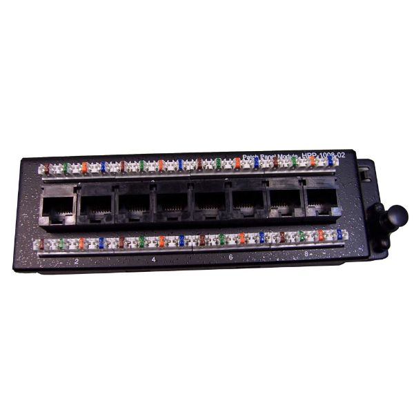 Picture of 8 Port Cat6 Slimline Patch Panel for HWS range T568A Dimensions: 48 x 157 x 21mm