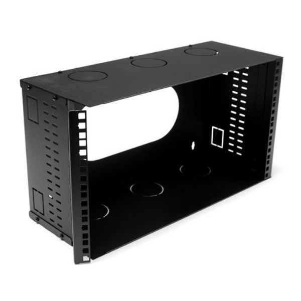 Picture of 6U 200mm Deep 19'' Fully Enclosed Hinged Wall Bracket. Includes Lid & Base Panels.