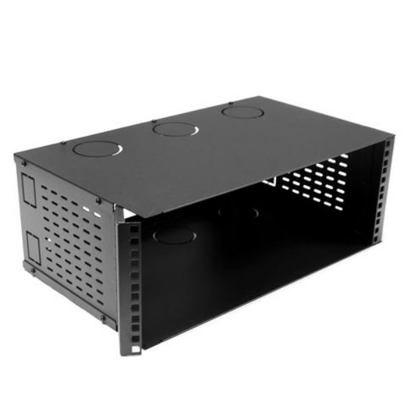 Picture of 4U 300mm Deep 19'' Fully Enclosed Hinged Wall Bracket. Includes Lid & Base Panels.