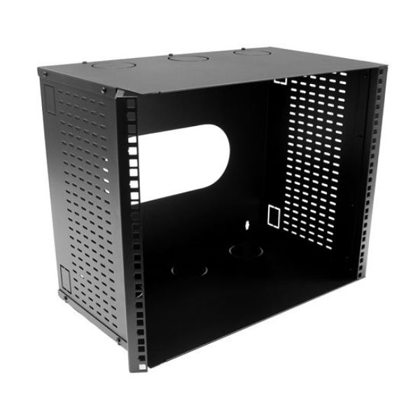 Picture of 9U 300mm Deep 19'' Fully Enclosed Hinged Wall Bracket. Includes Lid & Base Panels.
