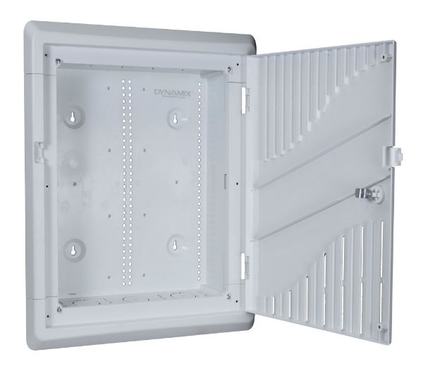 Picture of 18'' Recessed Plastic Network Enclosure WiFi Ready Slim Vented Lid Dual GPO