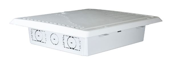 Picture of 18'' Recessed Plastic Network Enclosure WiFi Ready Slim Vented Lid Dual GPO