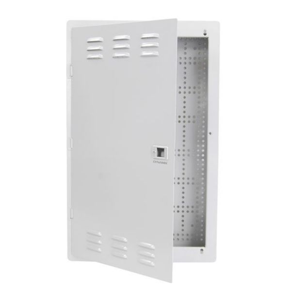 Picture of 20'' Network Enclosure Recessed Wall Mount Vented Lid Cable/Dual GPO Knock outs.