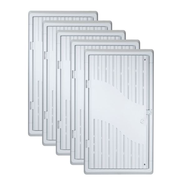 Picture of 28'' Recessed 5pc Bundle Plastic Network Enclosure. WiFi Ready Slim Vented Lid