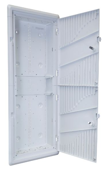 Picture of 42'' Recessed Plastic Network Enclosure Slim Vented Lid Dual GPO/Cable Knockouts