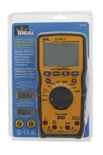 Picture of 1000V AC/DC Multimeter. CAT IV 600V & CAT III 1000V Rating