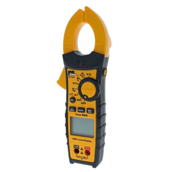 Picture of 400A AC/DC TRMS TightSight Clamp Meter CAT III 600V Rating.