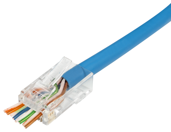 Picture of CAT6 UTP RJ45 Push Through Plug Pack of 50 Compatible w/ 30-495