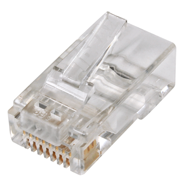 Picture of CAT6 UTP RJ45 Push Through Plug Jar of 100 Compatible w/ 30-496