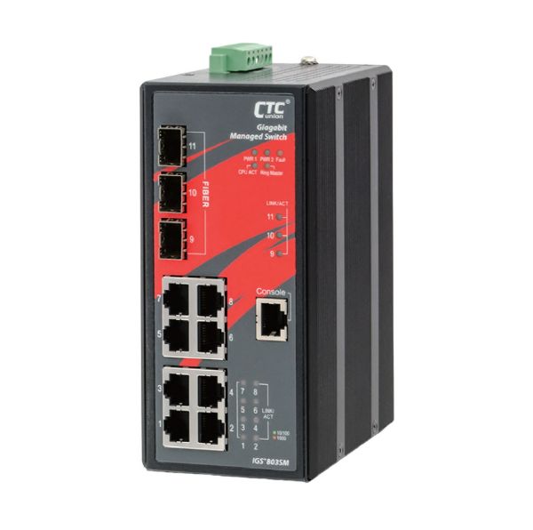 Picture of 8 Port Gigabit Managed Switch. -10C 60C. 8x 10/100/1000Base-T(X)
