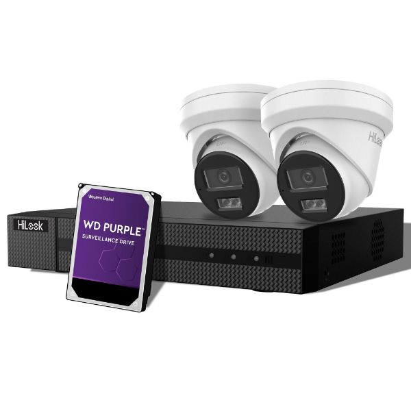 Picture of KIT 2x 6MP Cameras 4-Ch NVR Security Surveillance Kit. 2x Turret, 1TB HDD, 1x NVR