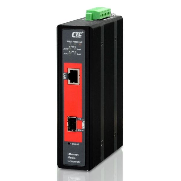 Picture of Managed Media Converter 10/100/1000Base-T(X) to 100/1000 Base-X SFP. -20C 75C