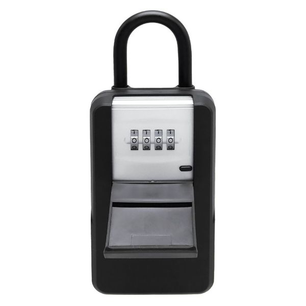 Picture of XL LED Portable Key Storage Security Safe w/ Shackle 4-Digit Resettable LED Dials