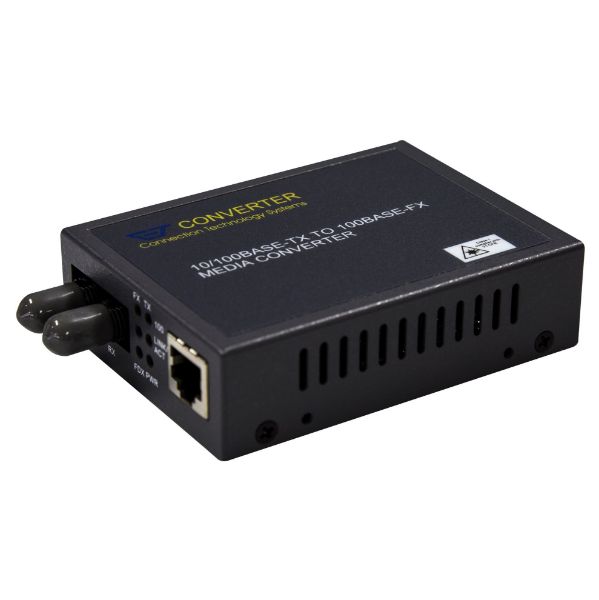 Picture of 10/100Base-TX to 100Base-FX ST Multi-Mode Media Converter. Fast Ethernet