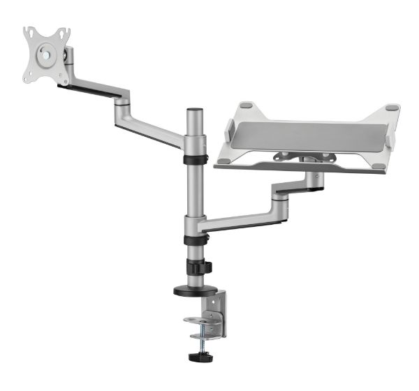 Picture of 17''-32'' Dual Arm Premium Articulating Monitor Arm Tray Arm Extension 466mm
